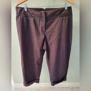 AGB cotton capris in chocolate brown, size US 12
